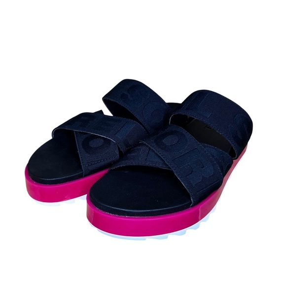 Sorel Roaming Sport Slide in Black and Red NWT Size 7.5 - Picture 1 of 11